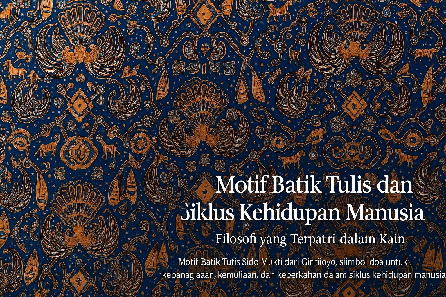 Motif Batik Tulis Sido Mukti Giriloyo Yogyakarta – Filosofi siklus kehidupan manusia